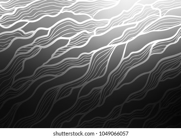 Dark Silver, Gray vector abstract doodle pattern. A vague abstract illustration with doodles in Indian style. The template can be used as a background for cell phones.