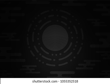 Dark Silver, Gray vector abstract doodle template. Colorful abstract illustration with lines in Asian style. The template can be used as a background for cell phones.