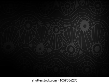 Dark Silver, Gray vector abstract doodle texture. Sketchy hand drawn doodles on blurred background. Hand painted design for web, wrapping, wallpaper.