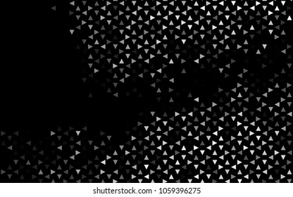 Dark Silver, Gray vector abstract colorful background, which consist of triangles. Pattern with colored triangles on white background.