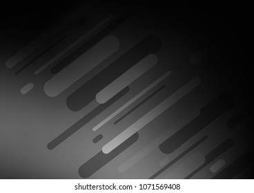 Dark Silver, Gray vector abstract doodle background. Colorful abstract illustration with lines in Asian style. Brand-new design for your business.