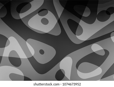 Dark Silver, Gray vector abstract doodle pattern. Creative illustration in blurred style with doodles and Zen tangles. The pattern can be used for coloring books and pages for kids.