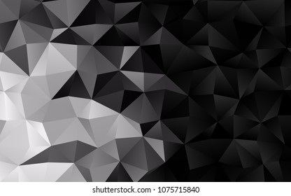 Dark Silver, Gray vector abstract mosaic pattern. A sample with polygonal shapes. The polygonal design can be used for your web site.
