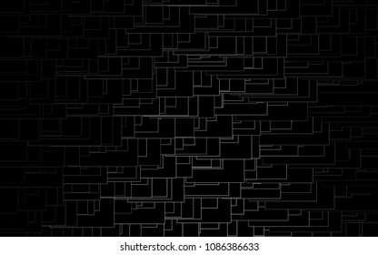 Dark Silver, Gray vector abstract textured polygonal background. Blurry rectangular design. The pattern with repeating rectangles can be used for background.