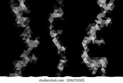 Dark Silver, Gray vector abstract polygonal template. Triangular geometric sample with gradient.  The elegant pattern can be used as part of a brand book.