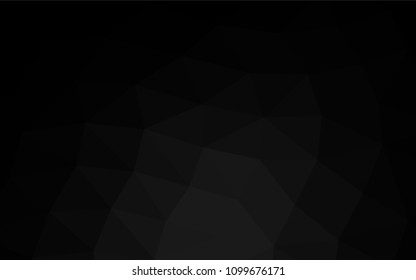 Dark Silver, Gray vector abstract mosaic pattern. Triangular geometric sample with gradient.  Triangular pattern for your business design.