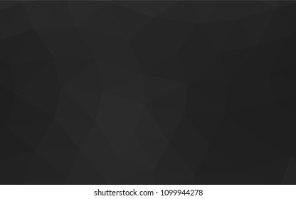 Dark Silver, Gray vector abstract mosaic background. Triangular geometric sample with gradient.  The polygonal design can be used for your web site.