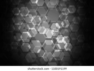 Dark Silver, Gray vector abstract polygonal background. An elegant bright illustration with gradient. The template can be used as a background for cell phones.