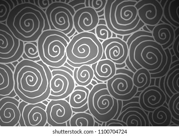 Dark Silver, Gray vector abstract doodle template. Colorful abstract illustration with lines in Asian style. A completely new template for your business design.