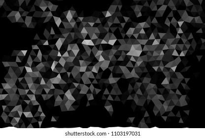 Dark Silver, Gray vector abstract mosaic template. Modern geometrical abstract illustration with gradient. Brand new design for your business.