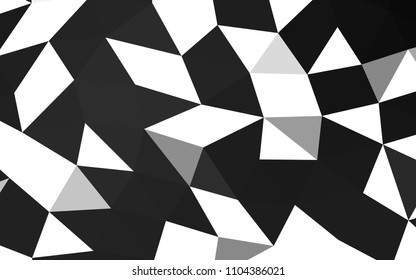 Dark Silver, Gray vector abstract polygonal abstract polygonal. Shining illustration, which consist of triangles. Triangular pattern for your business design.
