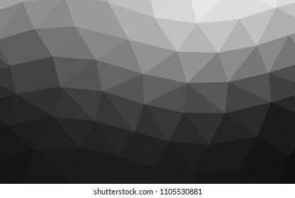 Dark Silver, Gray vector abstract polygonal abstract polygonal. Colorful illustration in abstract style with gradient. The elegant pattern can be used as part of a brand book.