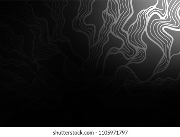 Dark Silver, Gray vector abstract doodle template. Blurred decorative design in Indian style with Zen tangles. The best blurred design for your business.