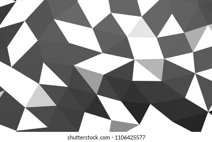 Dark Silver, Gray vector abstract mosaic abstract mosaic. Creative illustration in halftone style with gradient. Triangular pattern for your business design.