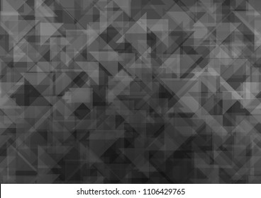 Dark Silver, Gray vector abstract mosaic abstract mosaic. Glitter abstract illustration with an elegant design. Triangular pattern for your business design.