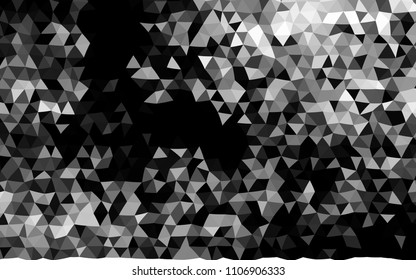 Dark Silver, Gray vector abstract mosaic pattern. Shining illustration, which consist of triangles. A completely new design for your business.