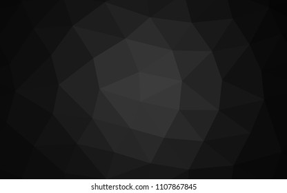 Dark Silver, Gray vector abstract polygonal abstract polygonal. Shining colored illustration in a Brand new style. The elegant pattern can be used as part of a brand book.