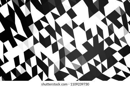 Dark Silver, Gray vector abstract polygonal pattern. Shining illustration, which consist of triangles. The completely new template can be used for your brand book.