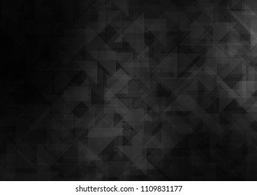 Dark Silver, Gray vector abstract mosaic abstract mosaic. Shining illustration, which consist of triangles. The best triangular design for your business.