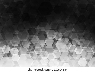 Dark Silver, Gray vector abstract mosaic pattern. A vague abstract illustration with gradient. The template can be used as a background for cell phones.