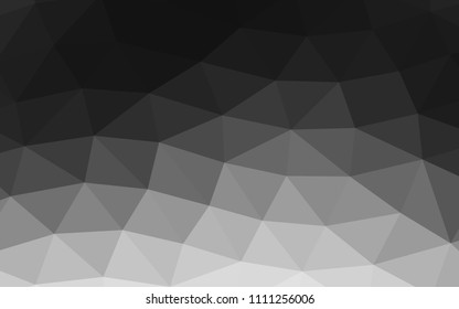 Dark Silver, Gray vector abstract mosaic abstract mosaic. A sample with polygonal shapes. The completely new template can be used for your brand book.
