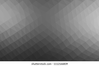 Dark Silver, Gray vector abstract mosaic background. A sample with polygonal shapes. The completely new template can be used for your brand book.
