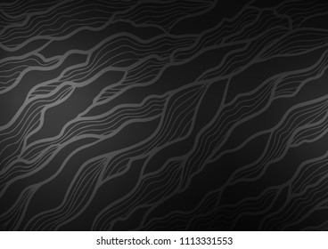 Dark Silver, Gray vector abstract doodle background. Colorful illustration in abstract style with doodles and Zen tangles. Hand painted design for web, leaflet, textile.