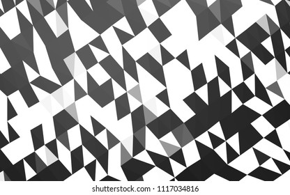 Dark Silver, Gray vector abstract polygonal pattern. Glitter abstract illustration with an elegant design. The best triangular design for your business.