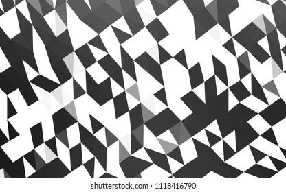 Dark Silver, Gray vector abstract polygonal template. Geometric illustration in Origami style with gradient.  The textured pattern can be used for background.
