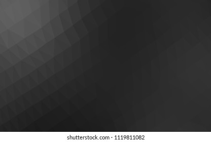 Dark Silver, Gray vector abstract mosaic pattern. Triangular geometric sample with gradient.  The elegant pattern can be used as part of a brand book.