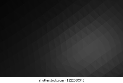 Dark Silver, Gray vector abstract polygonal texture. Shining colored illustration in a Brand new style. A completely new design for your business.