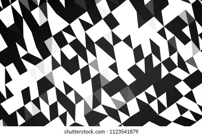 Dark Silver, Gray vector abstract polygonal layout. Shining illustration, which consist of triangles. The template can be used as a background for cell phones.