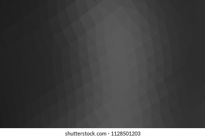 Dark Silver, Gray vector abstract mosaic background. Modern geometrical abstract illustration with gradient. A completely new template for your business design.