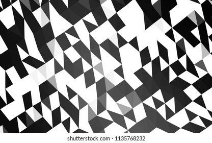 Dark Silver, Gray vector abstract mosaic background. Creative illustration in halftone style with gradient. The textured pattern can be used for background.