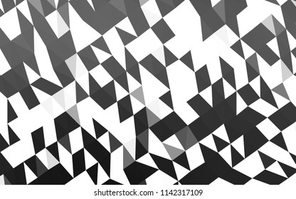Dark Silver, Gray vector abstract polygonal pattern. Triangular geometric sample with gradient.  Triangular pattern for your business design.