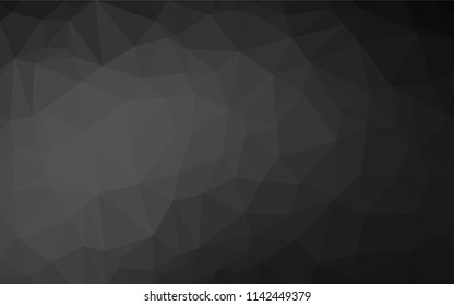 Dark Silver, Gray vector abstract polygonal texture. Geometric illustration in Origami style with gradient.  Brand new style for your business design.