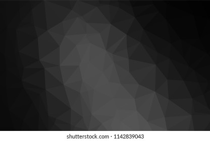 Dark Silver, Gray vector abstract mosaic pattern. Shining illustration, which consist of triangles. Triangular pattern for your business design.