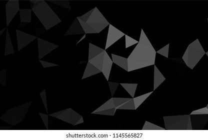 Dark Silver, Gray vector abstract polygonal layout. Modern geometrical abstract illustration with gradient. A completely new design for your business.