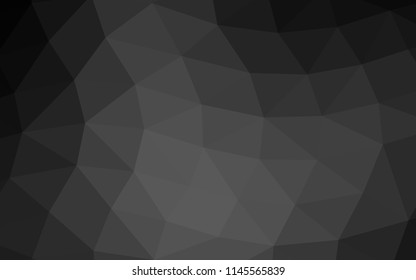 Dark Silver, Gray vector abstract polygonal abstract polygonal. A sample with polygonal shapes. The elegant pattern can be used as part of a brand book.