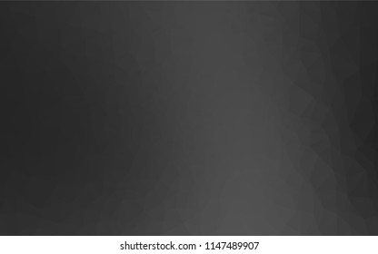 Dark Silver, Gray vector abstract polygonal texture. Creative geometric illustration in Origami style with gradient. The template can be used as a background for cell phones.