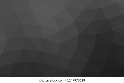 Dark Silver, Gray vector abstract polygonal abstract polygonal. Triangular geometric sample with gradient.  Triangular pattern for your business design.