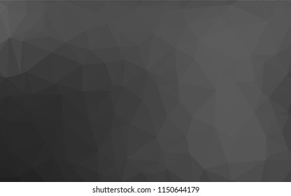 Dark Silver, Gray vector abstract polygonal layout. Shining illustration, which consist of triangles. The best triangular design for your business.