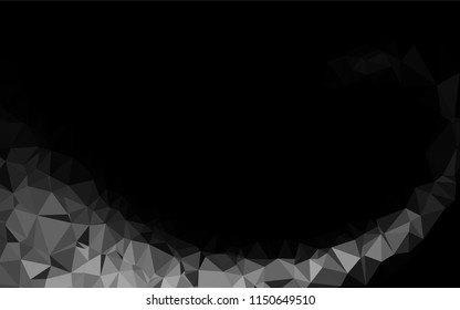 Dark Silver, Gray vector abstract polygonal texture. Shining illustration, which consist of triangles. Triangular pattern for your business design.
