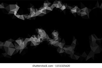 Dark Silver, Gray vector abstract polygonal layout. Shining illustration, which consist of triangles. The textured pattern can be used for background.