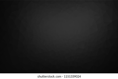 Dark Silver, Gray vector abstract polygonal layout. Creative illustration in halftone style with gradient. The textured pattern can be used for background.