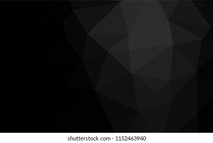 Dark Silver, Gray vector abstract polygonal cover. Colorful illustration in abstract style with gradient. A new texture for your design.