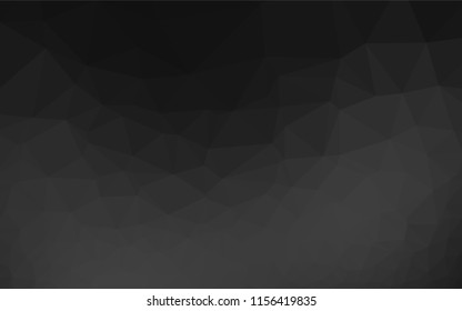 Dark Silver, Gray vector abstract mosaic backdrop. A sample with polygonal shapes. Brand new style for your business design.