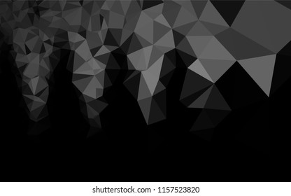 Dark Silver, Gray vector abstract mosaic backdrop. A vague abstract illustration with gradient. A completely new design for your business.