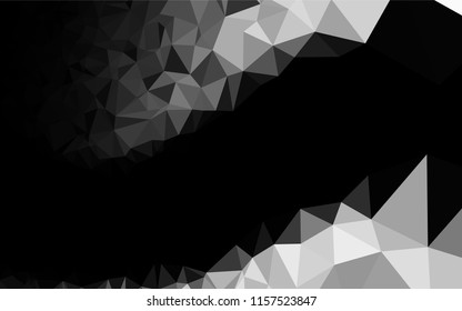 Dark Silver, Gray vector abstract mosaic background. A vague abstract illustration with gradient. A completely new design for your business.