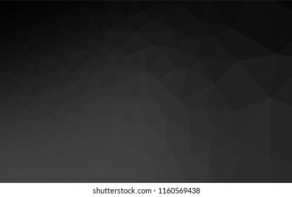 Dark Silver, Gray vector abstract polygonal texture. Brand new colored illustration in blurry style with gradient. The best triangular design for your business.